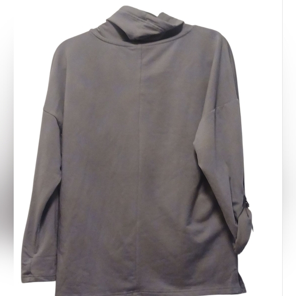 Gloria Vanderbilt - NWT, Gray Sports Warm-up Pullover Jacket W/ Roll tab... - Picture 4 of 9